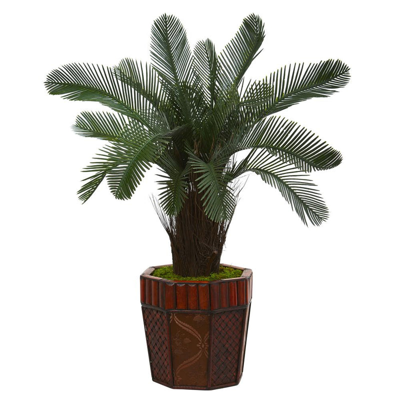 3’ Cycas Artificial Tree in Bamboo Planter Default Title