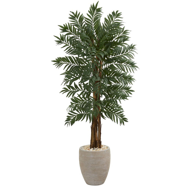 5’ Parlor Artificial Palm Tree in Decorative  Planter Default Title