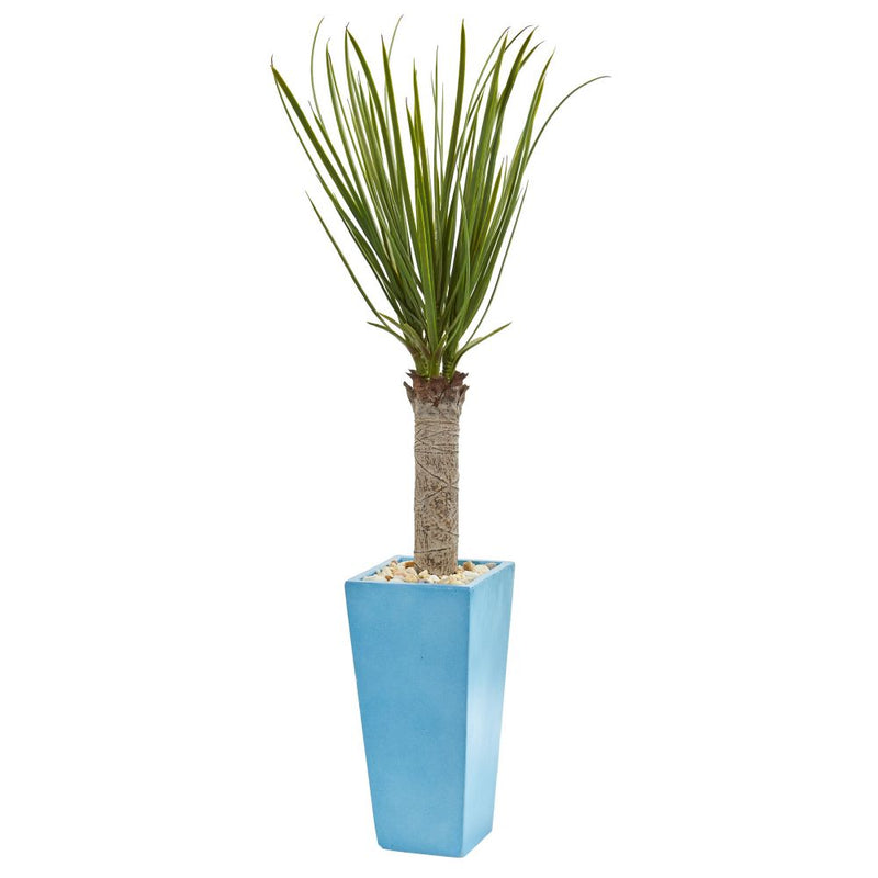 4’ Yucca Artificial Tree in Turquoise Planter Default Title