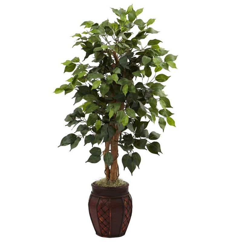 44” Ficus Tree w/Decorative Planter Default Title