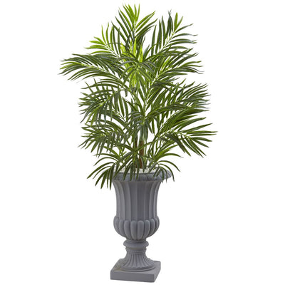 Areca Palm Tree with Gray Urn UV Resistant (Indoor/Outdoor) Default Title