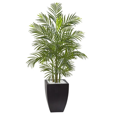 4.5’ Areca Palm Tree with Black Wash Planter UV Resistant (Indoor/Outdoor) Default Title