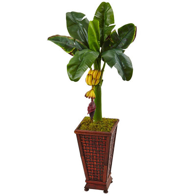 3.5’ Banana Tree in Wooden Planter Default Title