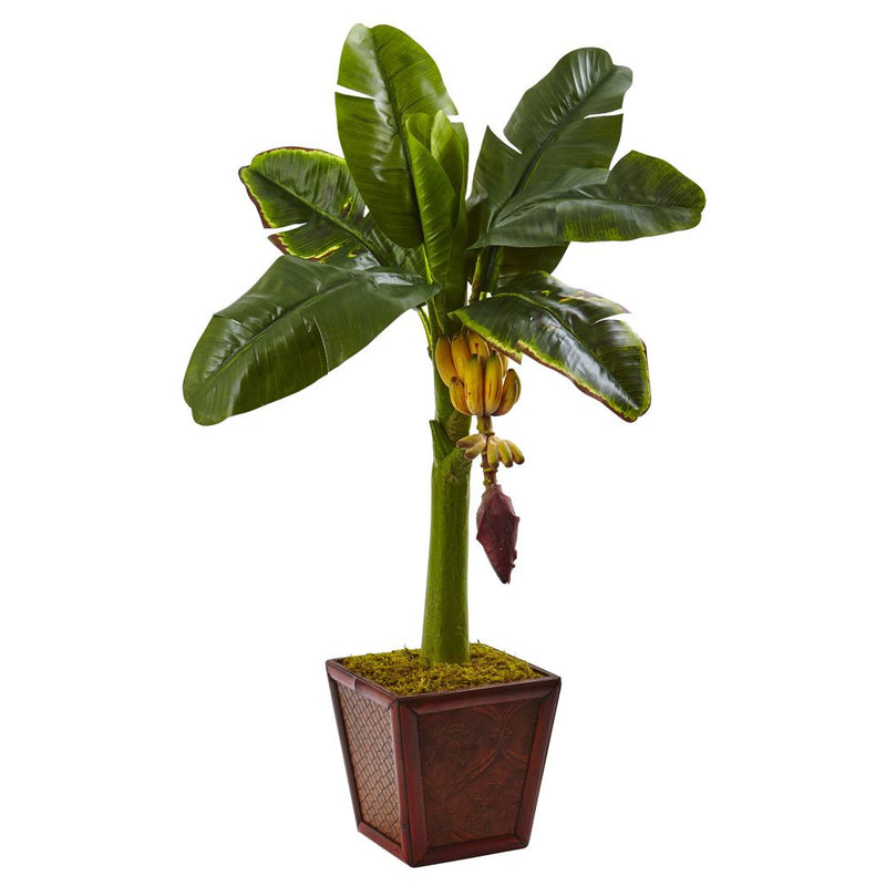 Banana Tree in Wooden Planter Default Title