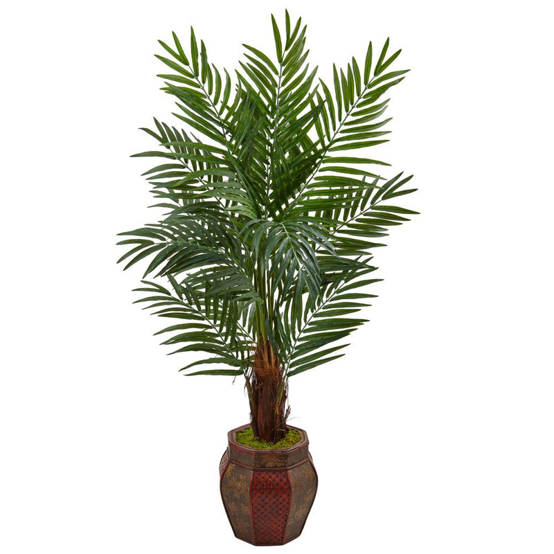 5’ Areca Palm Tree in Weave Planter Default Title