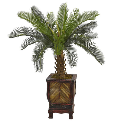 3’ Cycas Tree in Wood Planter Default Title