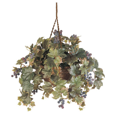 Grape Leaf Hanging Basket Silk Plant Default Title