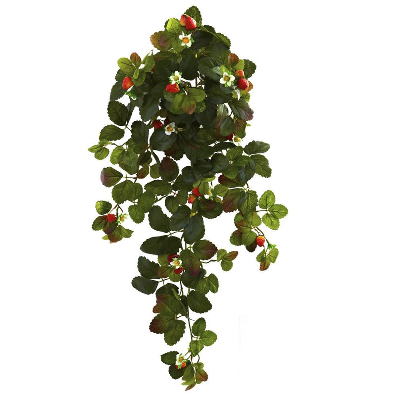 Strawberry Hanging Bush with  Berry (Set of 2) Default Title