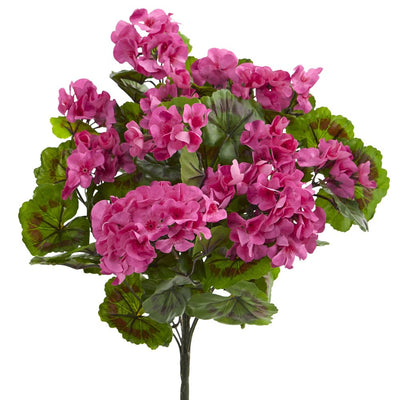 Geranium Artificial Bush UV Resistant (Set of 3) Default Title