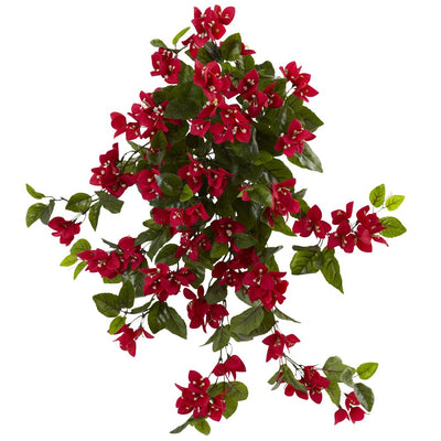 28” Bougainvillea Hanging Bush Artificial Plant (Set of 2) UV Resistant (Indoor/Outdoor) Default Title