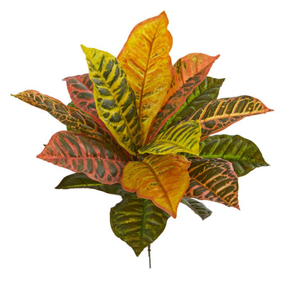 17” Garden Croton Artificial Plant (Real Touch) (Set of 6) Default Title