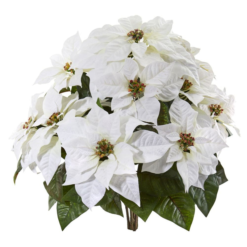 24” Poinsettia Artificial Plant (Set of 2) Default Title