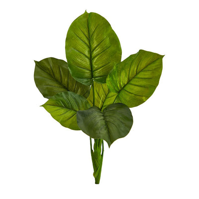 27” Large Philodendron Leaf Artificial Bush Plant (Set of 4) Default Title