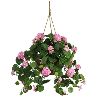 Geranium Hanging Basket Silk Plant Default Title