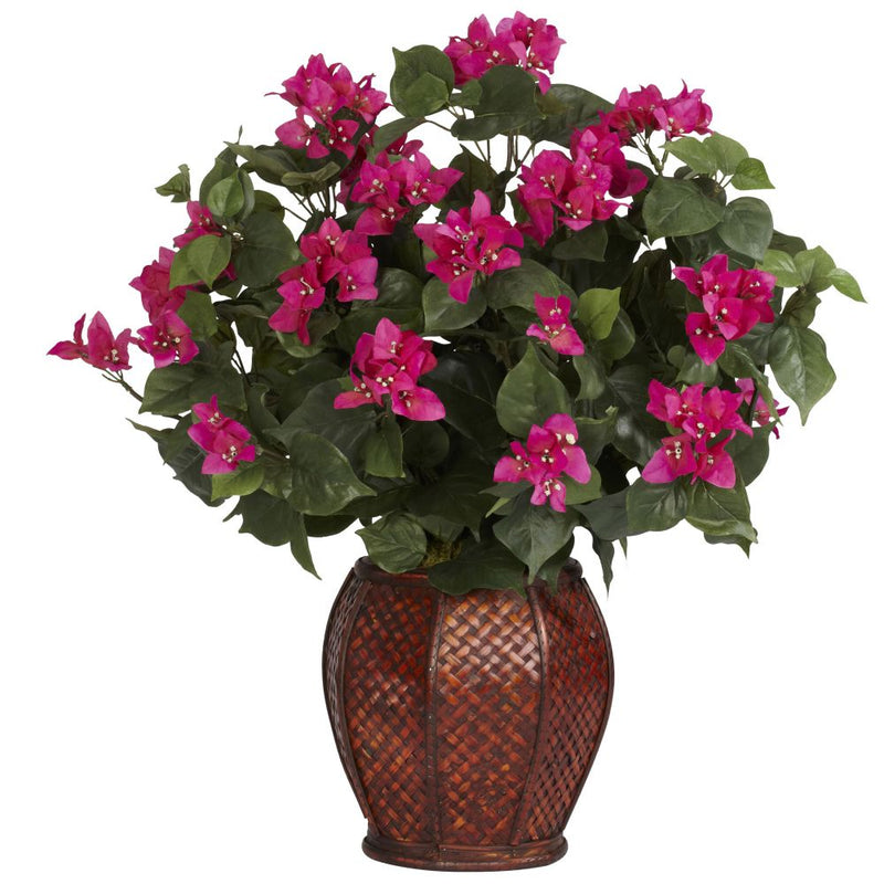 Bougainvillea w/Vase Silk Plant Default Title