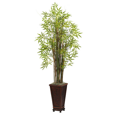 5.5’ Grass Bamboo Plant w/Decorative Planter Default Title