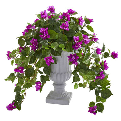 Bougainvillea Artificial Plant in Decorative Urn Default Title