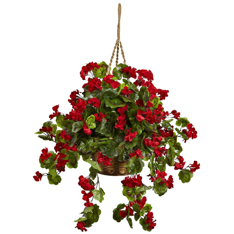 Geranium Hanging Basket UV Resistant (Indoor/Outdoor) Default Title