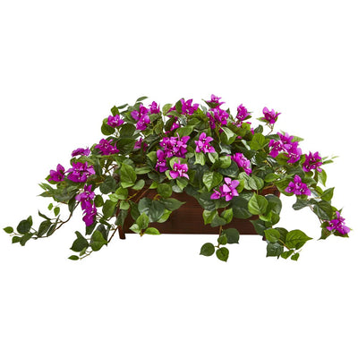 Bougainvillea Artificial Plant in Decorative Planter Default Title