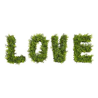 “LOVE” Boxwood Artificial Wall Decoration (Indoor/Outdoor) Default Title