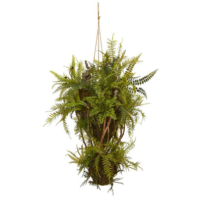 39” Mixed Forest Foliage and Fern Artificial Hanging Plant Default Title