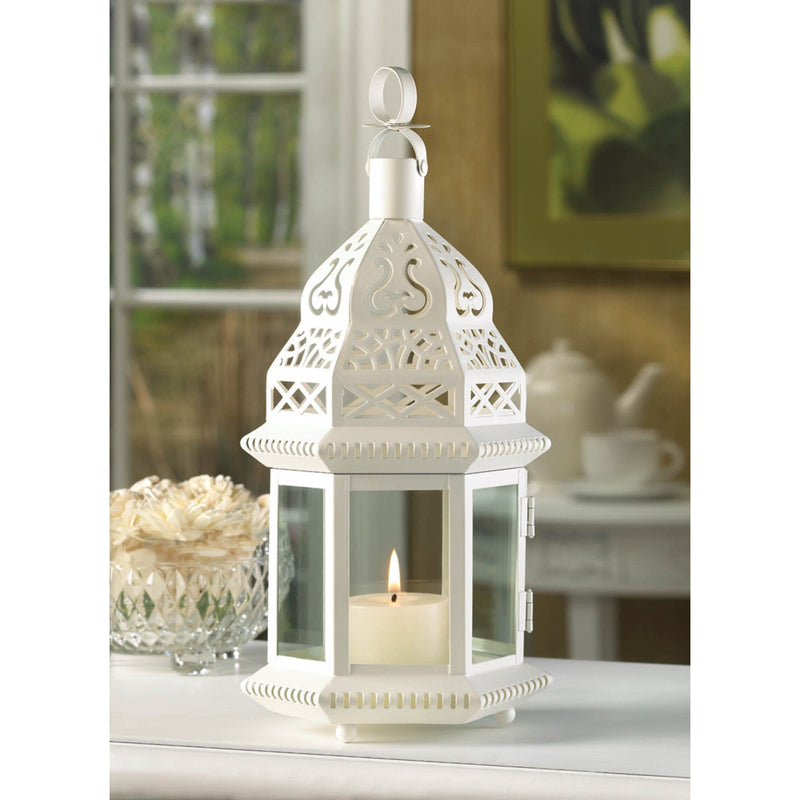 WHITE MOROCCAN STYLE LANTERN Default Title