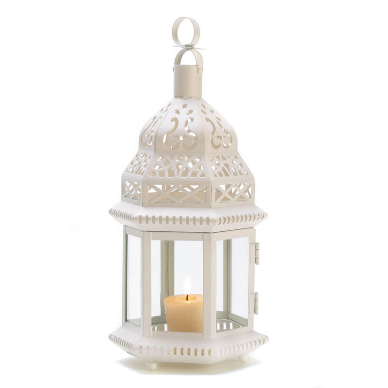 WHITE MOROCCAN STYLE LANTERN Default Title