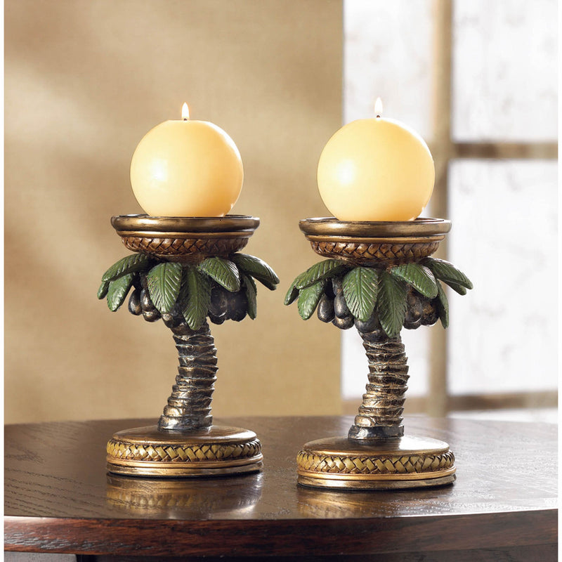 COCONUT TREE CANDLEHOLDERS PR. Default Title