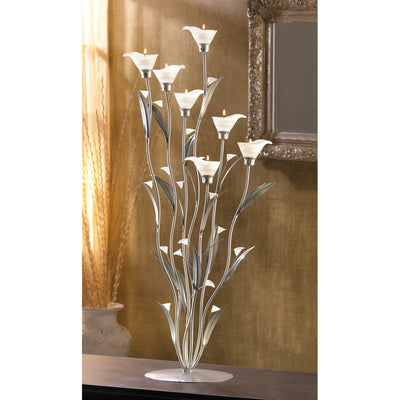 SILVER CALLA LILY CANDLEHOLDER Default Title