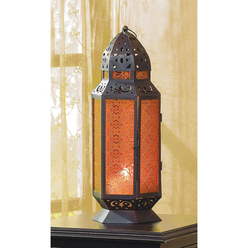 TALL MOROCCAN-STYLE CANDLE LANTERN Default Title