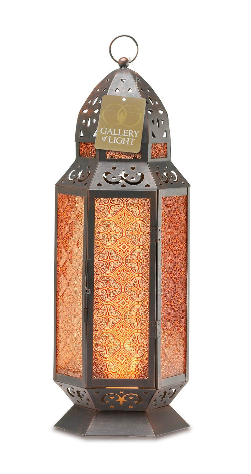 TALL MOROCCAN-STYLE CANDLE LANTERN Default Title