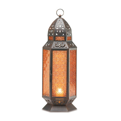 TALL MOROCCAN-STYLE CANDLE LANTERN Default Title