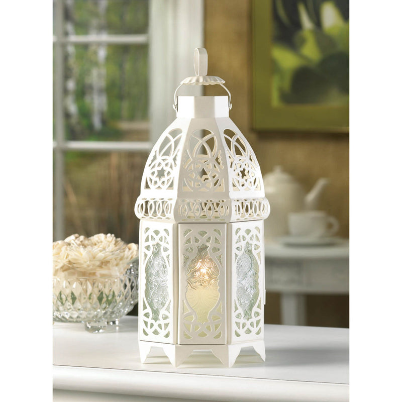 WHITE LATTICE LANTERN Default Title