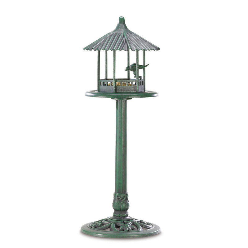 VERDIGRIS GAZEBO STANDING BIRD FEEDER Default Title