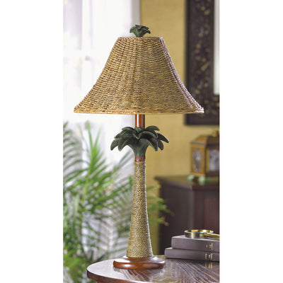 PALM TREE RATTAN LAMP Default Title