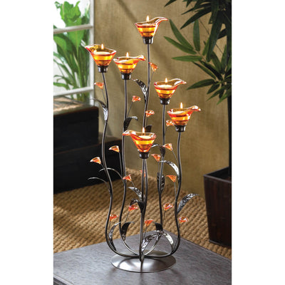 AMBER CALLA LILY CANDLEHOLDER Default Title