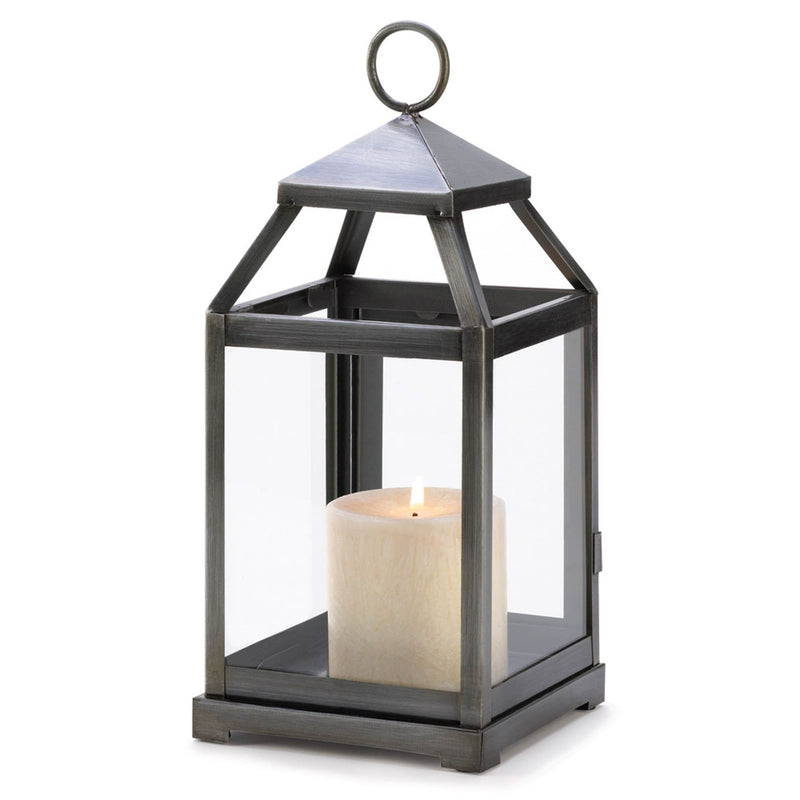 RUSTIC SILVER CONTEMPORARY LANTERN Default Title