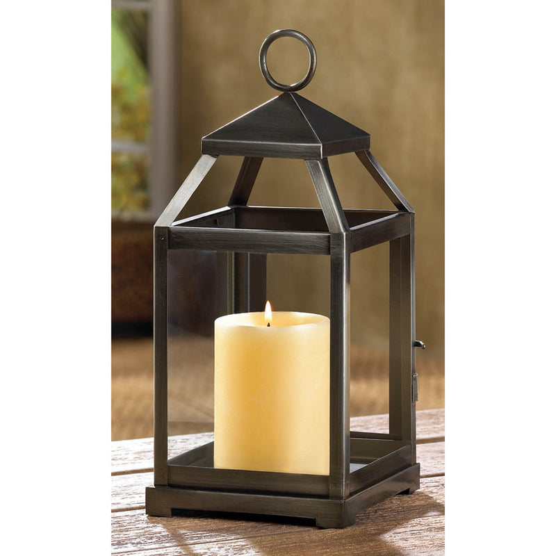 RUSTIC SILVER CONTEMPORARY LANTERN Default Title