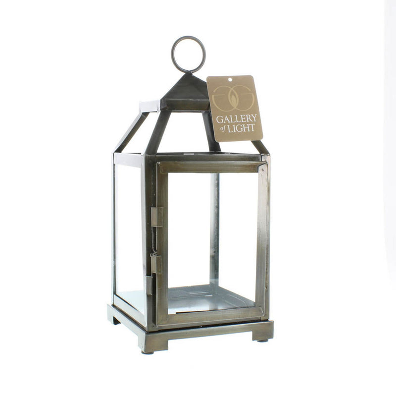 RUSTIC SILVER CONTEMPORARY LANTERN Default Title