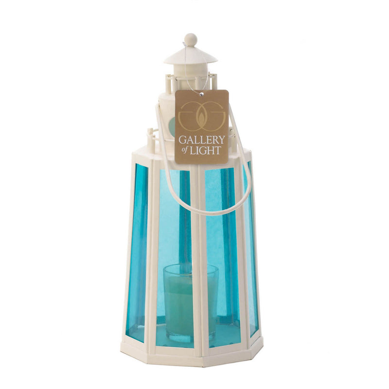 OCEAN BLUE LIGHTHOUSE CANDLE LAMP Default Title