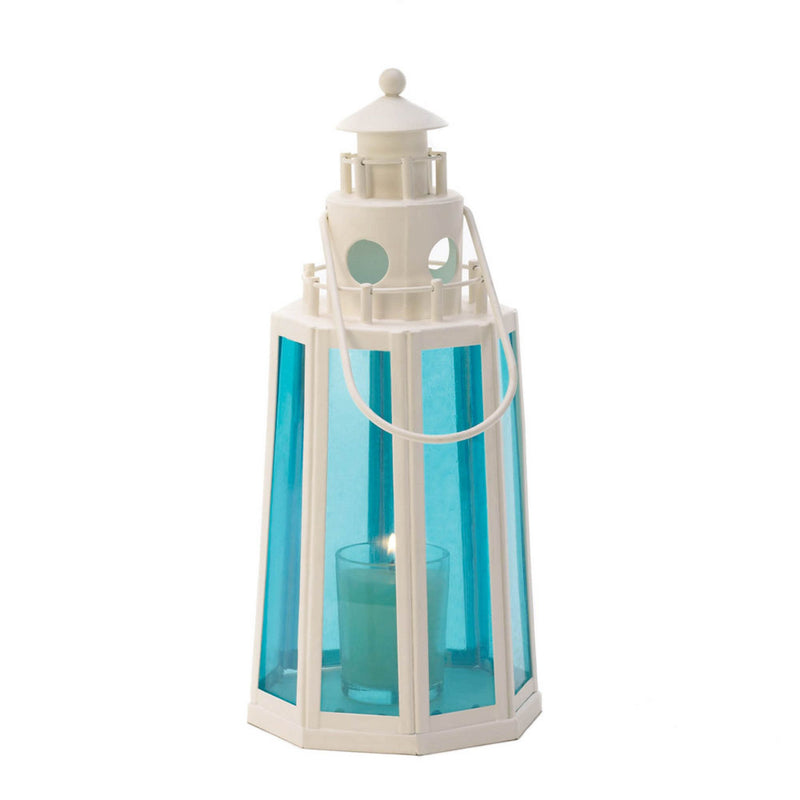 OCEAN BLUE LIGHTHOUSE CANDLE LAMP Default Title