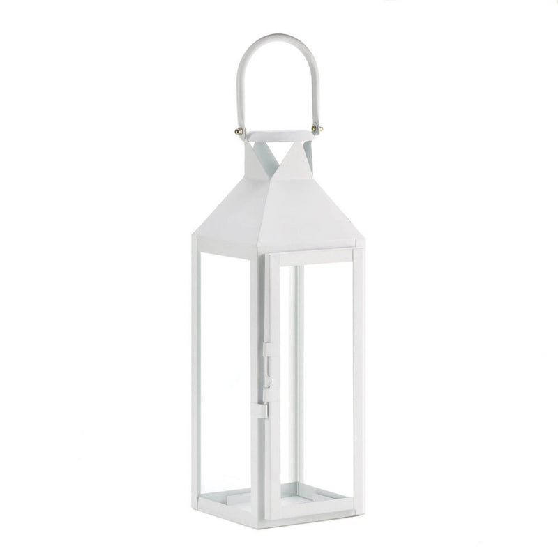 WHITE MANHATTAN CANDLE LANTERN Default Title