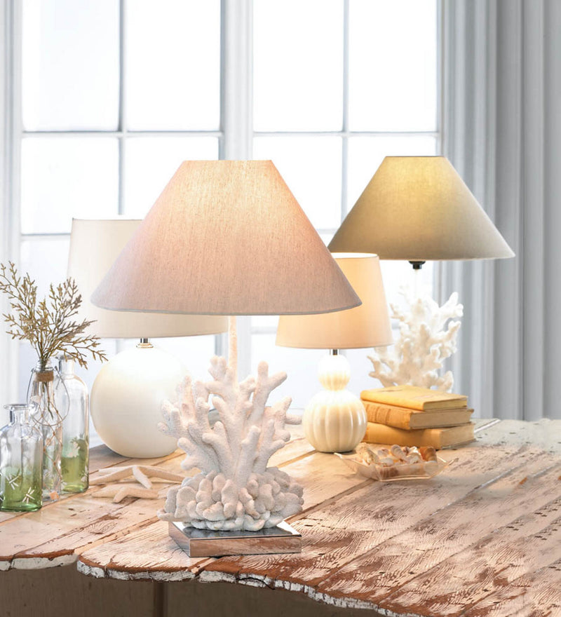 WHITE CORAL TABLE LAMP Default Title