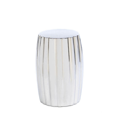 SILVER DECORATIVE STOOL Default Title