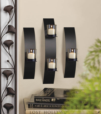 CONTEMPORARY WALL SCONCE TRIO Default Title