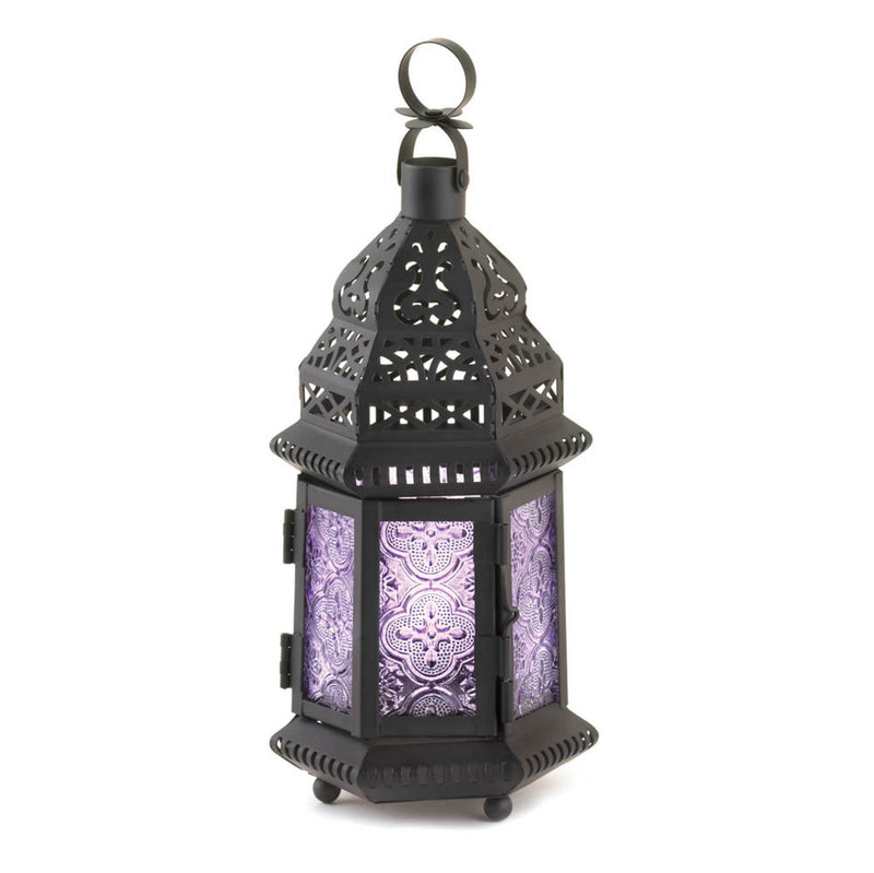 PURPLE MOROCCAN STYLE LANTERN Default Title