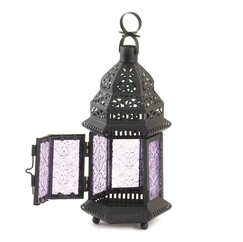 PURPLE MOROCCAN STYLE LANTERN Default Title