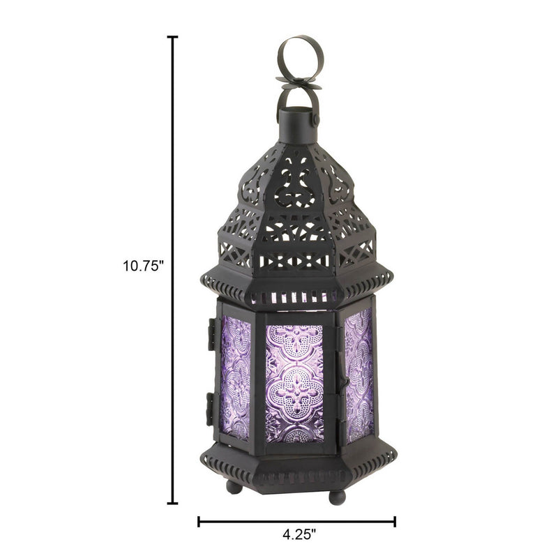 PURPLE MOROCCAN STYLE LANTERN Default Title