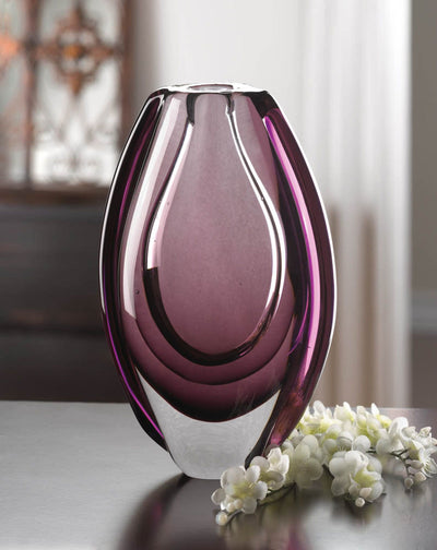 WILD ORCHID ART GLASS VASE Default Title