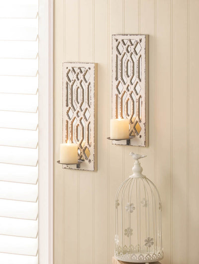 DECO MIRROR WALL SCONCE SET Default Title